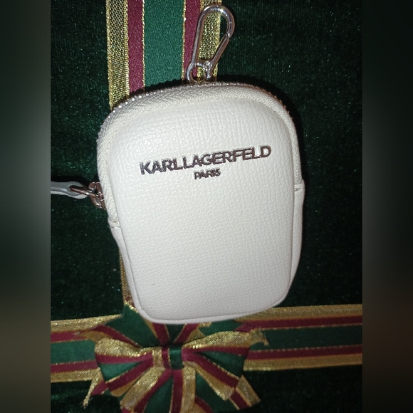 Karl Lagerfeld White Textured Mini Bag